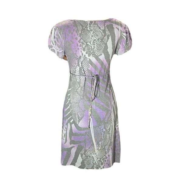 Fleurish V Neck Tie Back Multicolor Dress Size Lg - Picture 2 of 4